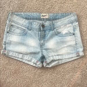 Bershka Faded Blue Jean Shorts